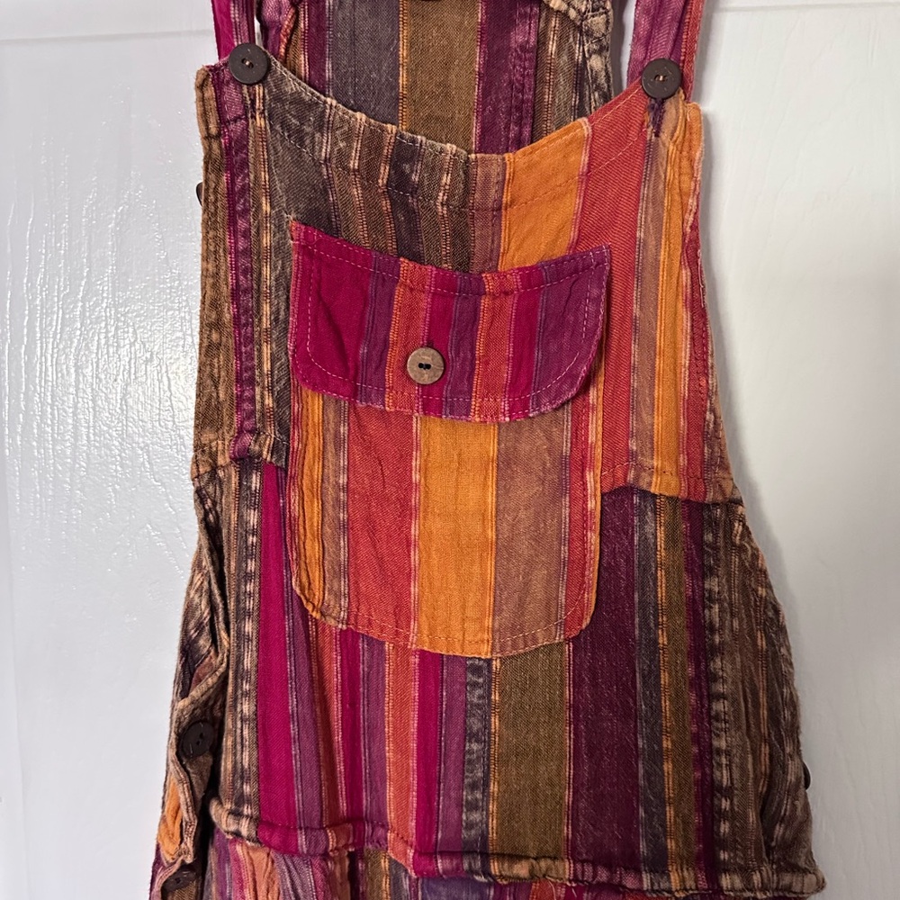 Patchwork Multicolor Cotton Overalls - image 2